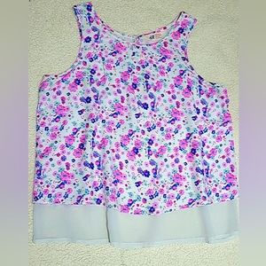 H & M Girls Blouse size 14Y colorful flowers
